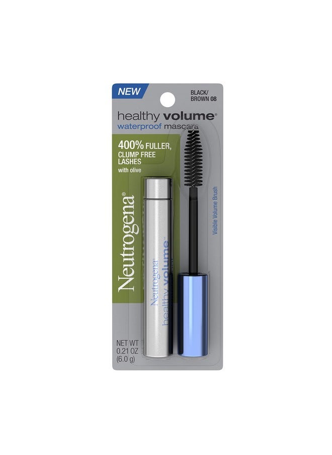 Neutrogena Healthy Volume Lash Plumping Waterproof Mascara Volumizing And Conditioning Mascara With Olive Oil To Build Fuller Lashes Clumpsmudgeand Flake Free Black/Brown 08 0.21 Oz  - Image 4