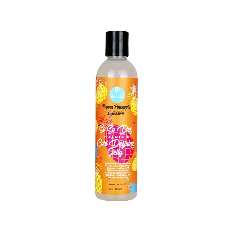 Curls Poppin Pineapple So So Def Vitamin C Defining Jelly - Shinier, Longer, Thicker, Healthier Hair - Hydrating and Frizz Free - All Curly Hair Types - 8 Oz - Image 1