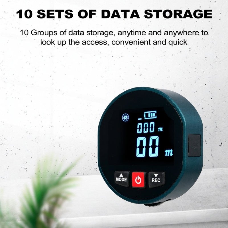 Distance Meter: Roller, Magnetic Back, 0‑99.999 Meter Range, 1cm Accuracy, 5 Adjustable Modes, 10 Data Storage Sets - Portable Measuring Device for Indoor Outdoor Surface Measurement - Image 2