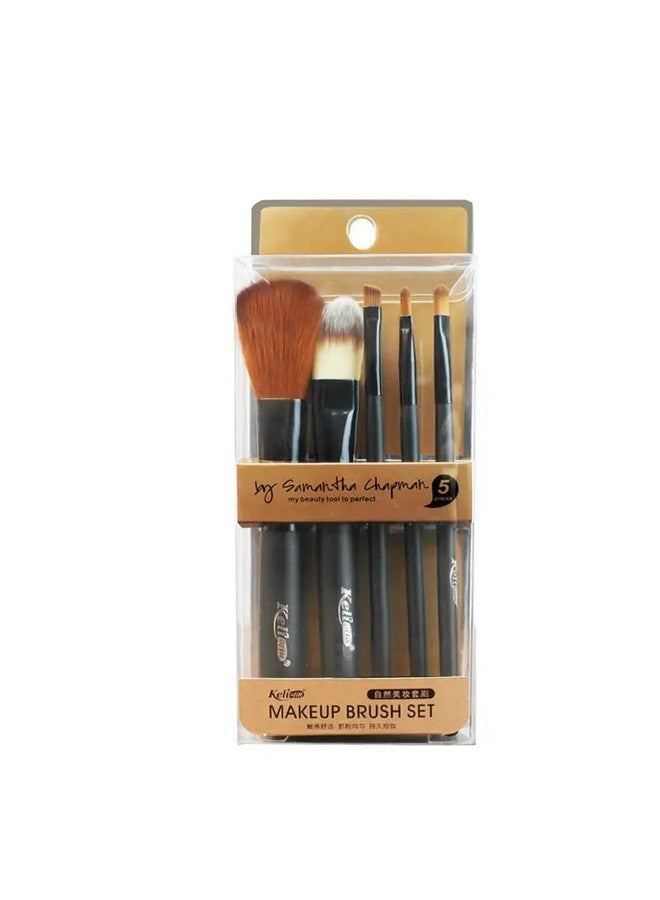KIRA 5Pcs Makeup Brush Set Uses For Powder, Shading, Eyeshadow, Concealer And Brow Brush With Soft And Bristle Makeup Brushes For Women (7839) - Image 1