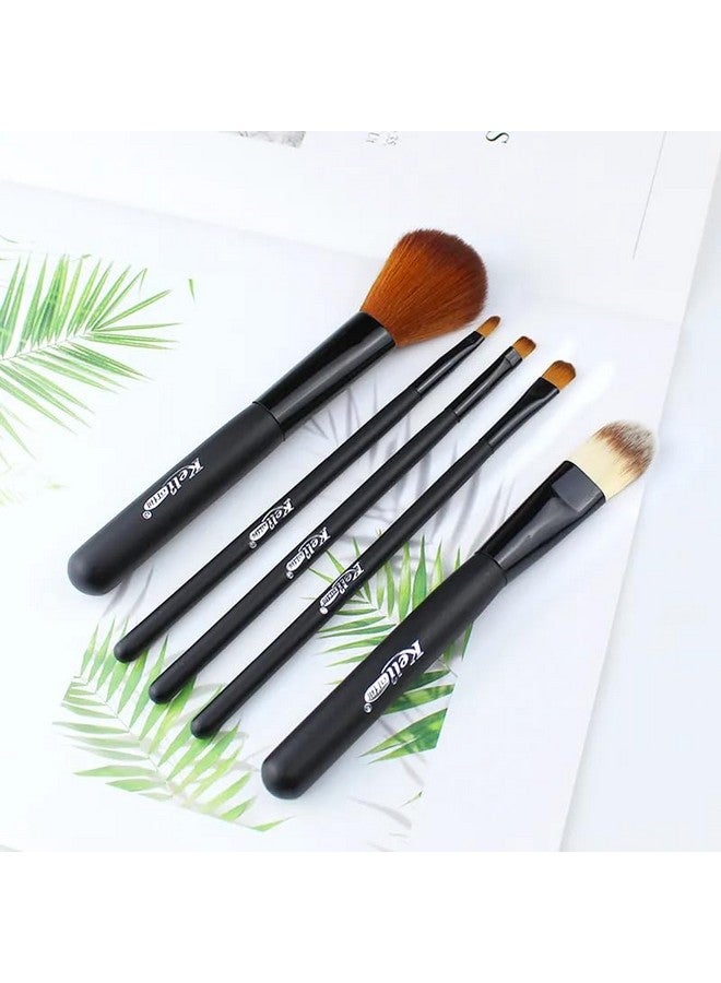 KIRA 5Pcs Makeup Brush Set Uses For Powder, Shading, Eyeshadow, Concealer And Brow Brush With Soft And Bristle Makeup Brushes For Women (7839) - Image 2