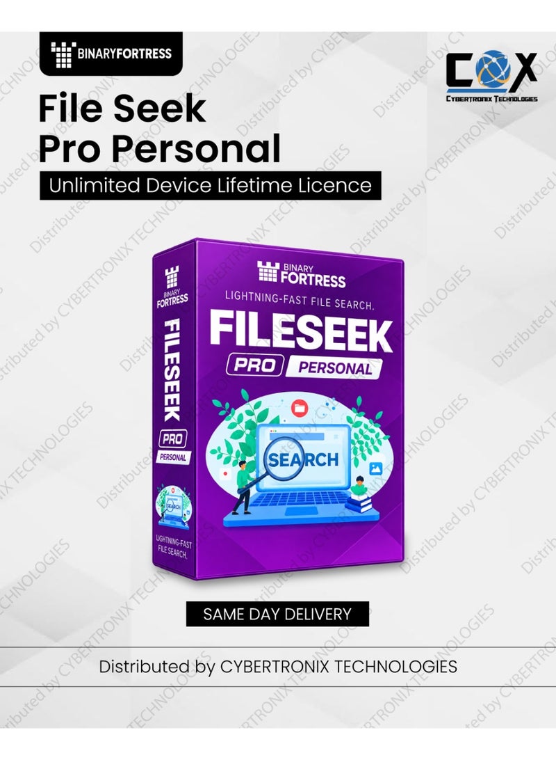 Binary Fortress FileSeek Pro Personal | Unlimited Devices for Lifetime | Digital License | Same Day Delivery