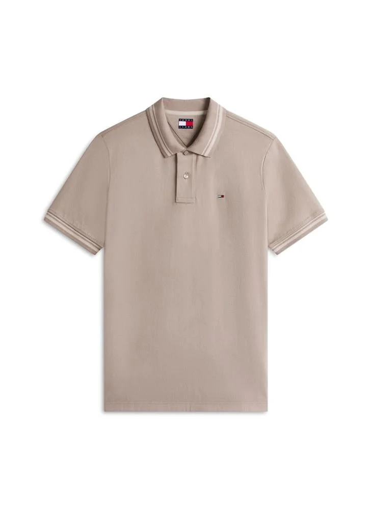 TOMMY JEANS  Tommy Flag Regular Fit Tipped Polo Shirt for Men | Best Price UAE