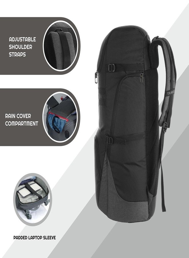 تراوك حقيبة ظهر تراووك رومر للسفر بسعة 40 لترًا، مناسبة للرجال والنساء، حقيبة عملية مزودة بغطاء للمطر، مثالية للسفر والرحلات والتنزه، لون رمادي داكن، SHK022 - Image 5