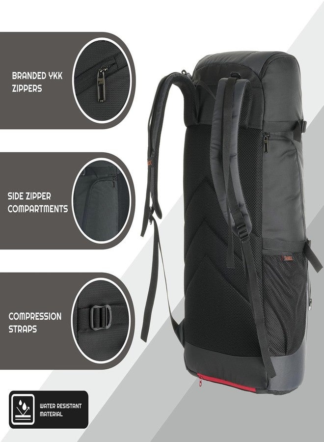 تراوك حقيبة ظهر تراووك رومر للسفر بسعة 40 لترًا، مناسبة للرجال والنساء، حقيبة عملية مزودة بغطاء للمطر، مثالية للسفر والرحلات والتنزه، لون رمادي داكن، SHK022 - Image 2