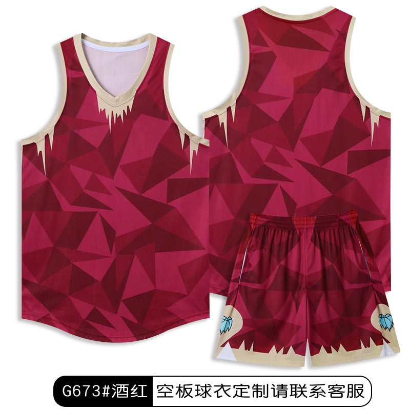 Basketball Uniforms Men'S And Women'S Adult College Student Game Team Uniforms American Quick-Drying Jersey Quarter Pants Set With Printed Numbers - Image 1