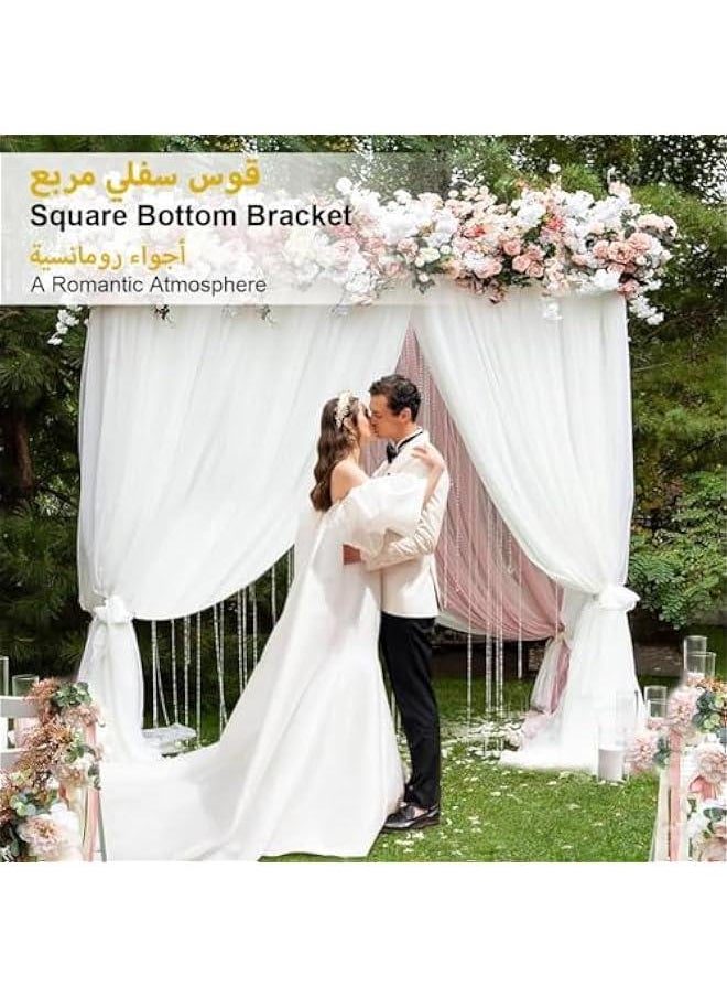 TRASSLE 2M Balloon Arch Kit Metal Arch Decoration Wedding Arch Backdrop Stand with 2 Metal Base, Indoor Outdoor Arch Frame Golden Party Decor Stand for Birthday Anniversary Bridal Graduation  - Image 2