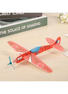 Hand Throwing Swing Gliding Small Plane DIY Puzzle Technology Small Making Toy Assembly Foam Model-Color:Color Mix