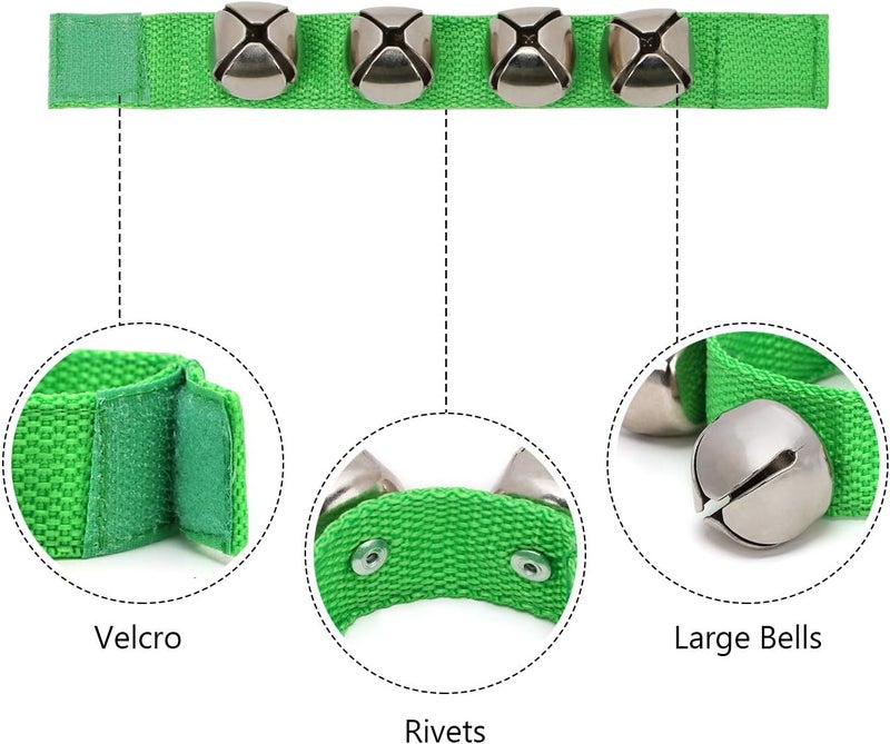 Coolrunner 6 Pcs Christmas Band Wrist Bells Bracelets Jingle Musical Ankle Bells Instrument Percussion Rhythm for Christmas Party Favors Festival Accessories for Kids - Image 3