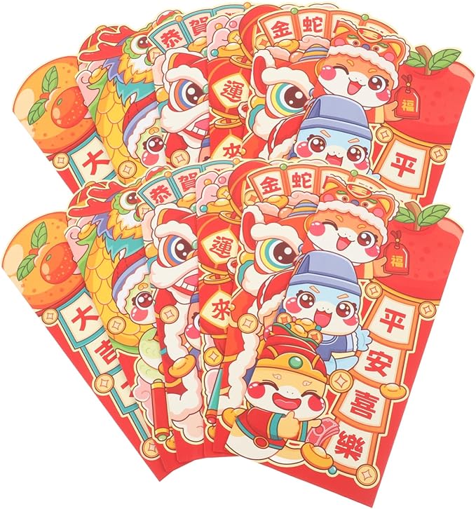 Cute Cartoon Red Envelopes For Chinese New Year Birthday Wedding Sturdy Hongbao Money Pockets - Image 1