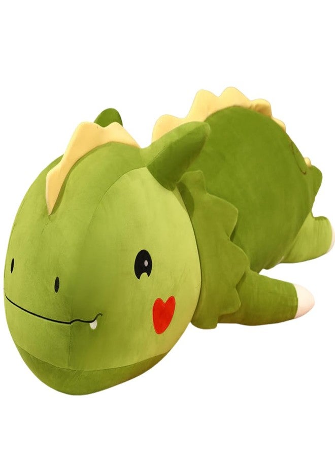 TechMax Solution Lovely Dinosaur Pillow Mini Plush Toy Soft Green Stuffed Animal Cushion for Kids, Cute Cartoon Gift - Image 1
