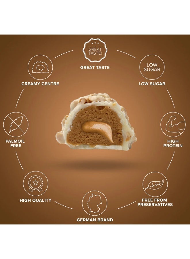 IronMaxx Lava Protein Bar | 18 x 40g | White Salty Peanut Flavour, Creamy Core, High Protein, Low Sugar - Image 5