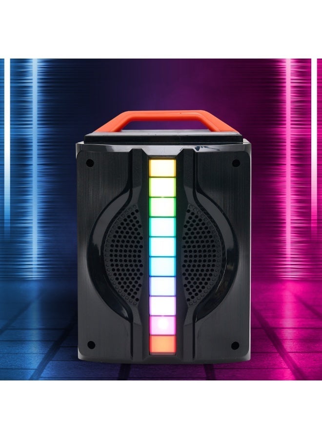 فكسر سماعة بلوتوث محمولة بقوة 10 واط – إضاءة RGB – راديو FM – دعم USB وكارت ميموري - Image 2