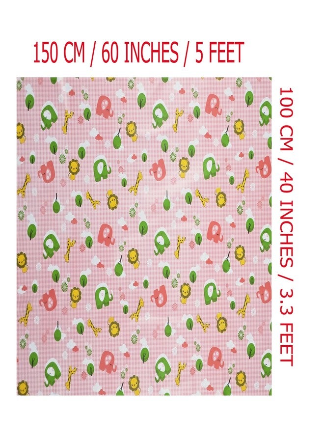 Ecosoft Pookie® Baby Sheet | Bed Wetting Protector | Crib Sheet for Newborn | 100 x 150 cm (Pink 001) - Image 2