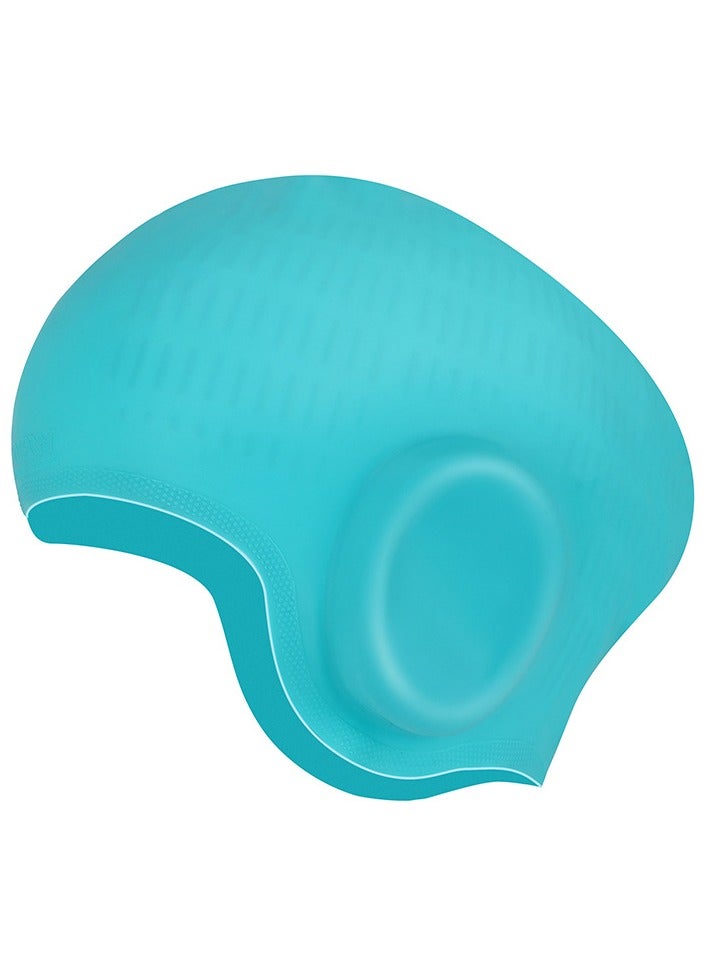 Wave Silicone Swim Cap for Long Hair Women - Comfortable, Non-Slip & Durable Design, Easy to Put On Water-Resistant Swimming Cap for Regular Use - Image 1