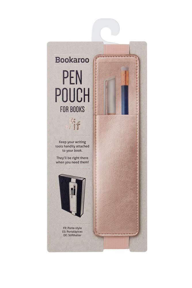 IF Bookaroo Pen Pouch Notebook/Pen Organiser Elasticated A5 Notebook - Rose Gold - Image 3