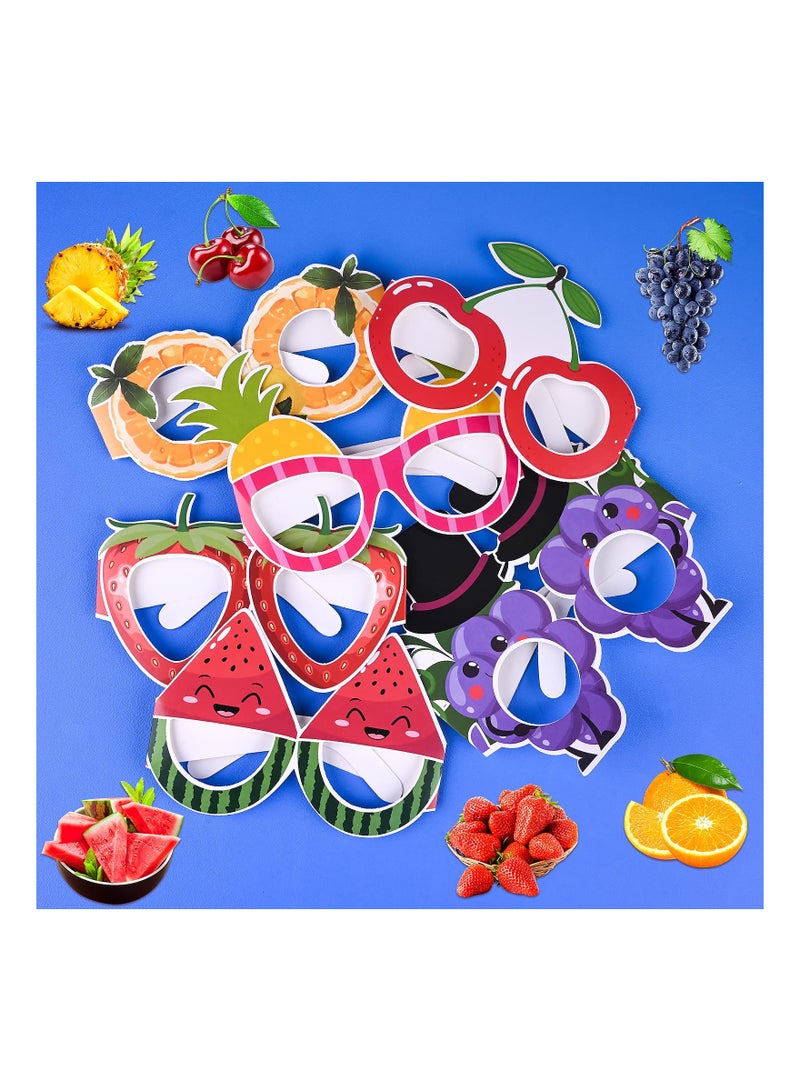 SYOSI 12 Pcs Photo Booth Props Party Glasses, Festive Accessories Fun Glasses Novelty Glasses for Kids, Adults, Hawaiian Fancy Dress Photo Props Trendy Glasses for Hawaiian, Beach, Tropical, Birthday Party  - Image 2