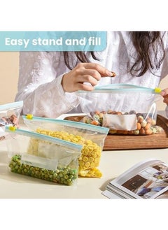 Generic 20 Pieces Fresh Food Sealed Packaging Bags, Self-Sealing Household Plastic Bags, Special Sub-Packaging Bags for Refrigerator Storage and Freezing, 20 x 10 + 4cm  - Image 3