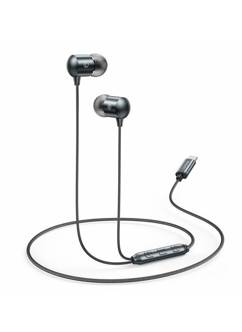 سماعات أذن سلكية Type-C USB-C داخل الأذن، الطول: 1.2 متر من يس اي دو اسود