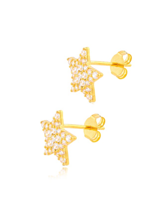 BAFLEH JEWELLERY Shine Like the Stars: Elegant 22kt Gold Star Pendant Set - Image 2