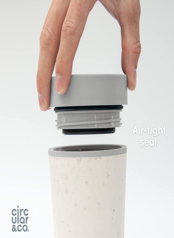 Circular and Co Circular & Co. Travel Mug (16oz) - The World's First Reusable Mug Made from Recycled Coffee Cups, 100% Leak-Proof, Sustainable & Insulated, Dusk Grey - Image 2