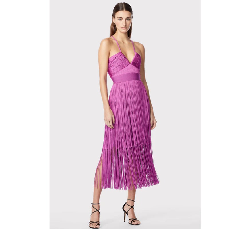Arrival Strap Tasseled Skirt Backless Hip Wrap Skirt Bandage Celebrity Dress Evening Dress Long Dress - Image 1