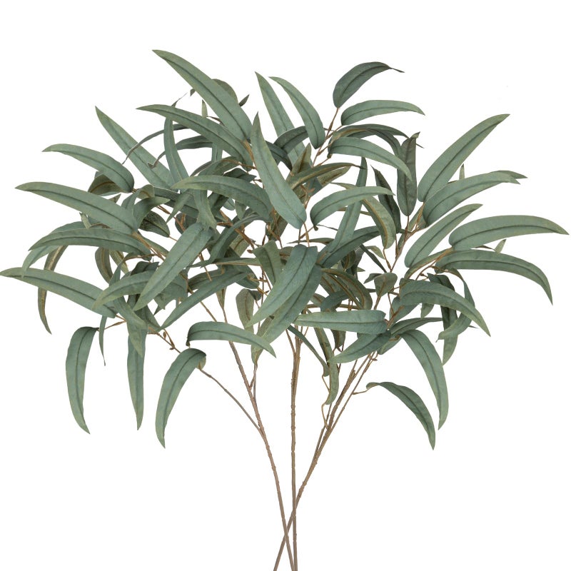 Briful Artificial Eucalyptus Branches 33'' Tall Gray Leaves Fake Eucalyptus Stems Arrangement, Realistic Faux Greenery - Image 1