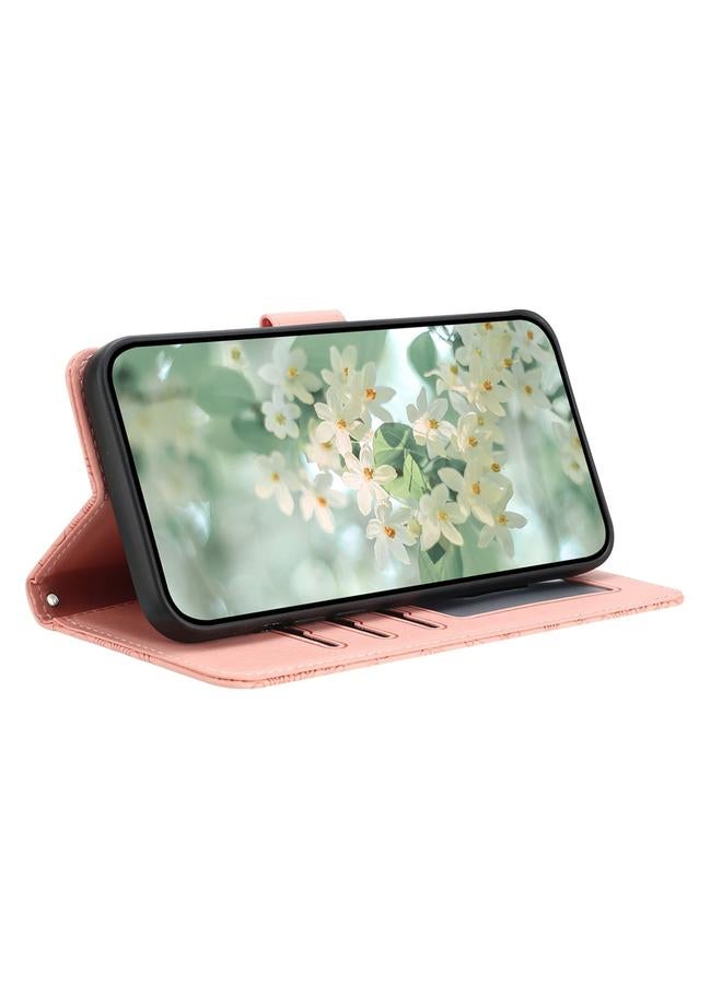 Zaboon Case For iPhone 11 Pro Floral Embossed Pattern Leather Phone Case - Image 4