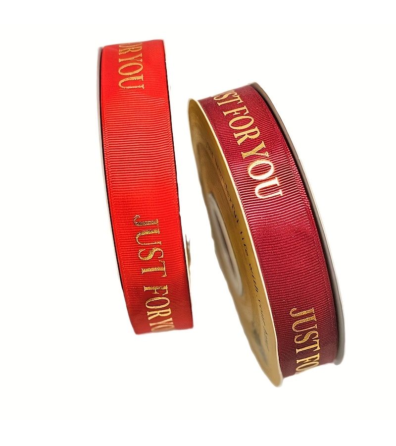 1 Roll Black Elegant Ribbon With Golden Letter For You Print Durable Polyester For Gift Wrapping Floral Arrangements Christmas Valentine Day Birthdays Festive Occasions - Image 3