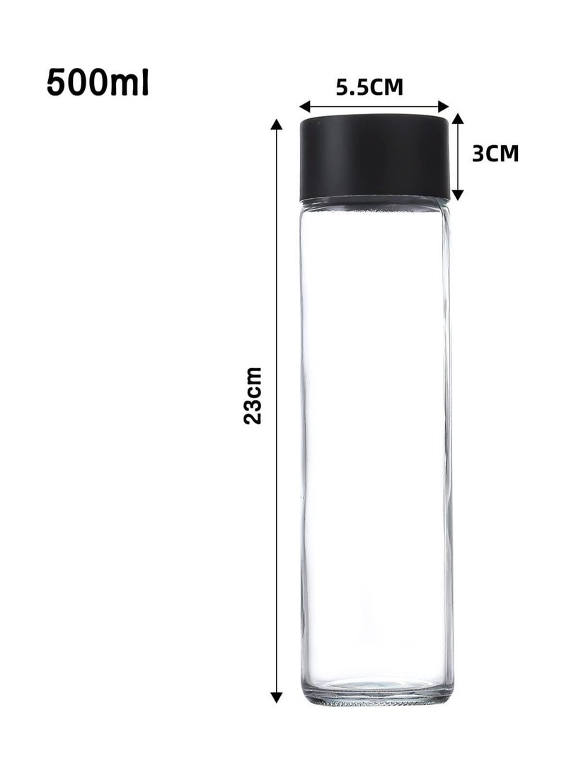 فوفو عبوات من 6 عبوات من زجاجات عصير زجاجية سعة 500 مل قابلة لإعادة الاستخدام - Image 3