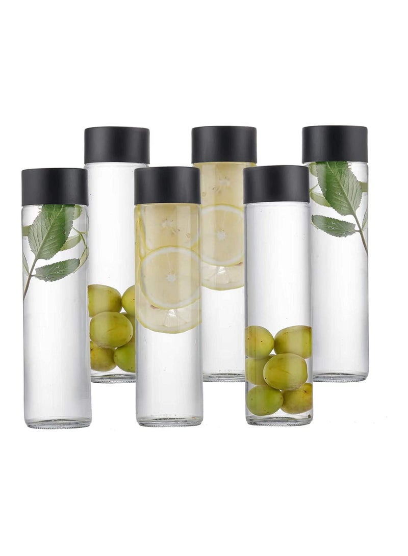 فوفو عبوات من 6 عبوات من زجاجات عصير زجاجية سعة 500 مل قابلة لإعادة الاستخدام - Image 1