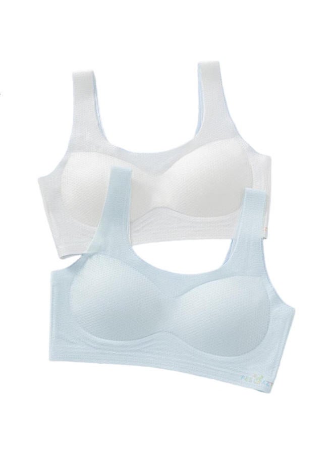 Modal Girls' Seamless Developmental Period Girls' Camisole For Primary And Middle School Students Adolescence Big Children Bra White - Image 1