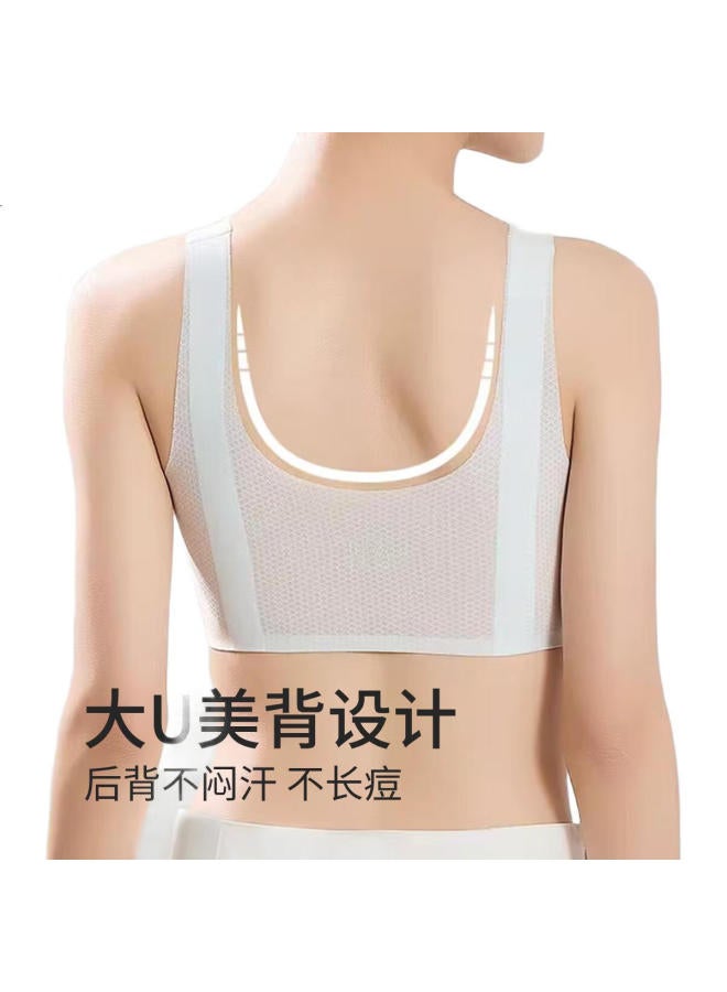 Modal Girls' Seamless Developmental Period Girls' Camisole For Primary And Middle School Students Adolescence Big Children Bra White - Image 3