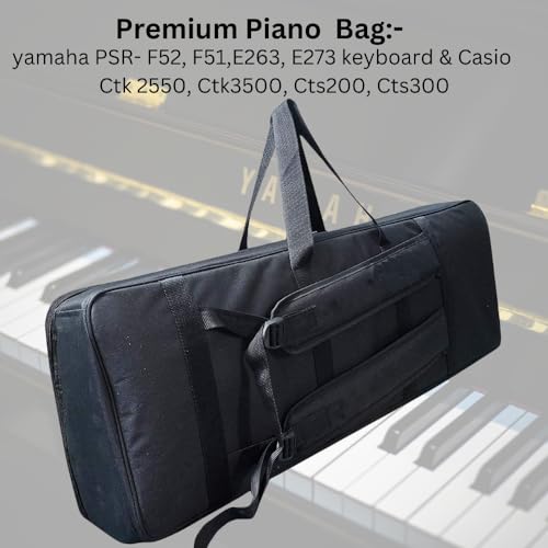 TECHBLAZE 38 Inch Padded Keyboard Cover Bag Durable Waterproof Piano Bag Compatible with PSR- F52, F51, E263 & Casio CTK 2550, Ctk3500, Casio CT-S200, CT-S300 Portable Electric Piano Case - Image 4