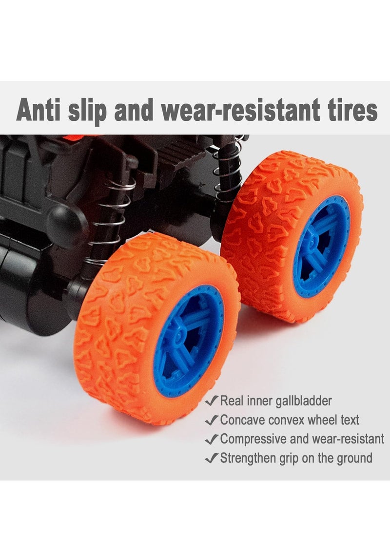Bukela 4 Pack Monster Trucks Toys with Graffiti Design - Friction Powered Kids Vehicles for Boys & Girls Ages 3+, Durable Outdoor Toy Cars for Birthday Gifts (4 Colors)  - Image 2
