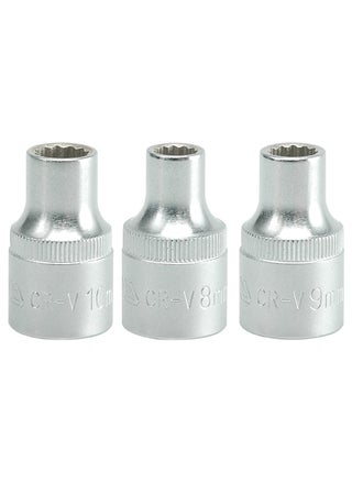 Yato combo Set of 3 BiHexagonal Sockets YT12708mm YT12719mm YT127210mm with length of 38mm and 12 inch drive made of chromium VanadiumPack of 3 - pzsku/Z3EC3261B8096EEB3ECC9Z/45/1748244027/828e197f-263d-420a-9842-75cb5e969acd