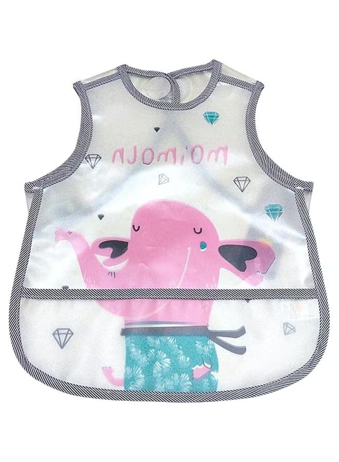 ORiTi مريلة جيب مقاومة للماء مطبوعة على شكل فيل مع رباط رقبة قابل للتعديل - Image 1