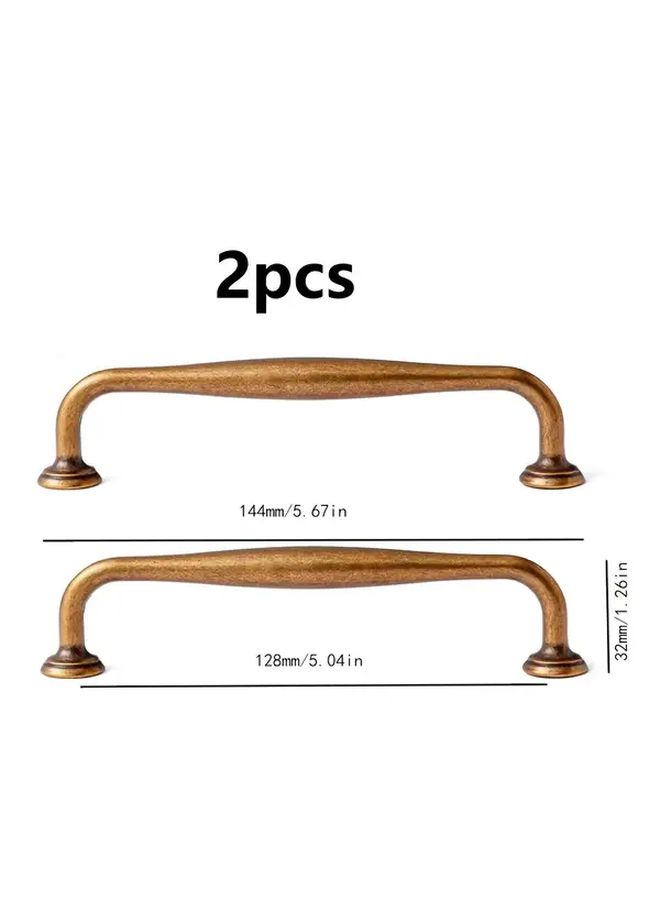2pcs Antique Bronze Cabinet Handles 96mm Hole Pitch Solid Zinc Alloy Pulls For Kitchen Wardrobe - Image 4