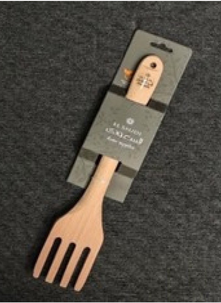 Generic Beech wood kitchen fork 