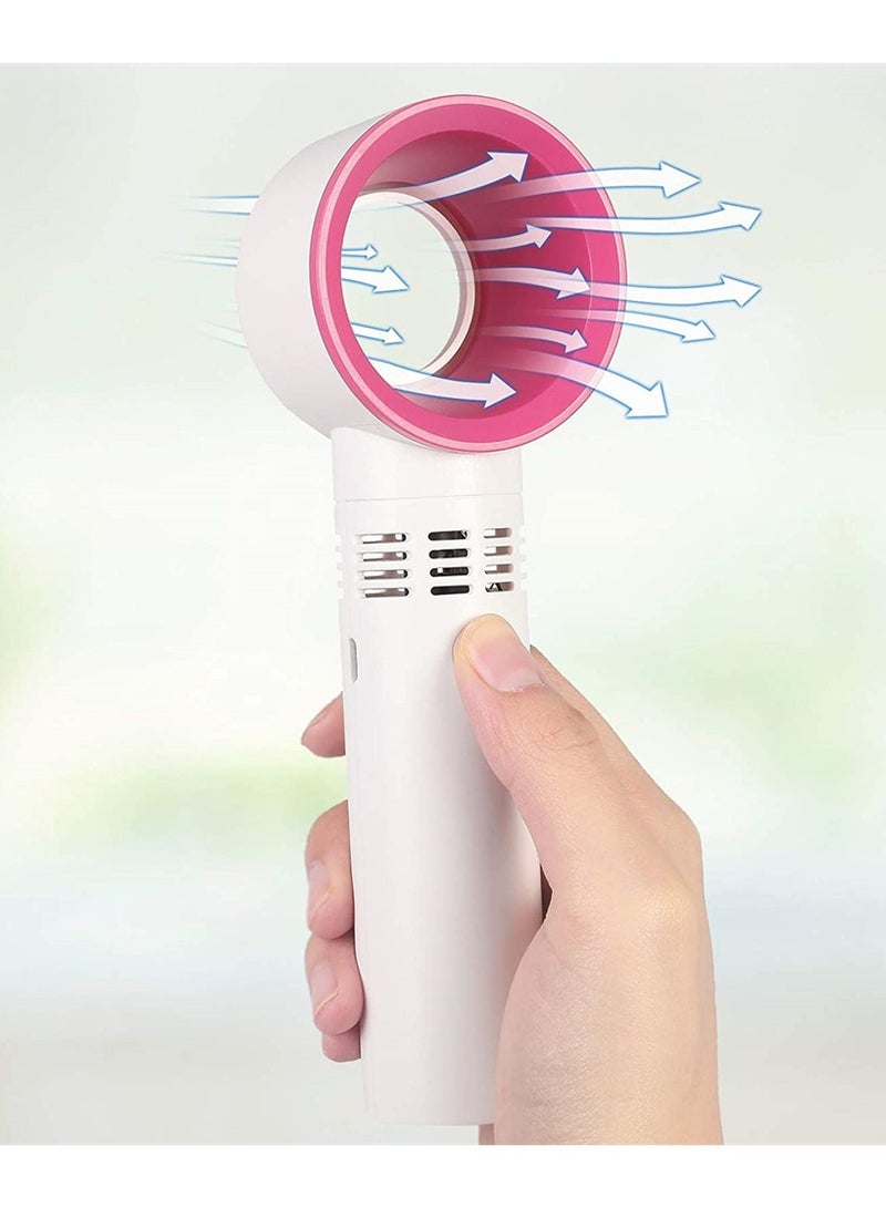 Excefore Eyelash Fan Dryer, Portable USB Rechargeable Mini Fan Bladeless Handheld Fan for Eyelash Extension, Air Conditioning Blower for Essential Eyelash Extension Supplies White  - Image 5