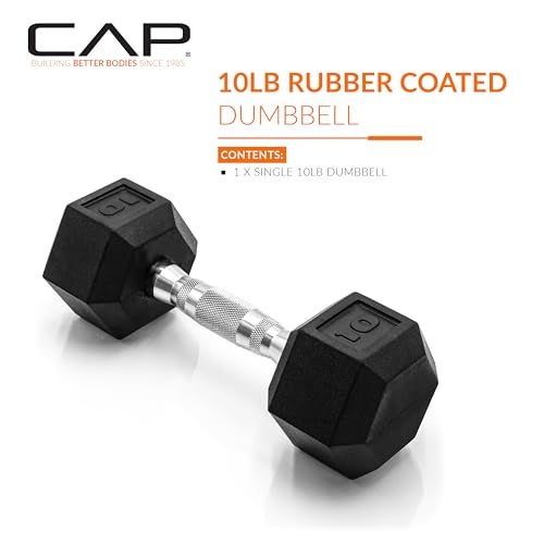 CAP Barbell 10 LB Coated Hex Dumbbell Weight, New Edition - Image 2