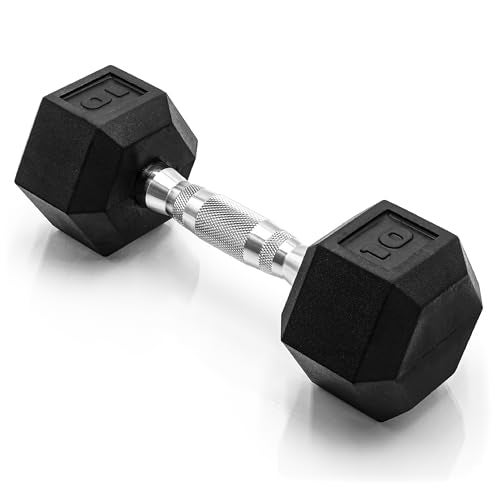 CAP Barbell 10 LB Coated Hex Dumbbell Weight, New Edition - Image 1