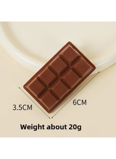 Generic Simulation Chocolate Fake Food Toy PVC Simulation Snacks Key Chain Valentine's Day Small Gift Bag Pendant-Color:Light Brown Chocolate-no Deduction-Size:If You Need To Add A Keychain, Click On The Bottom Button Changing Option  - Image 1