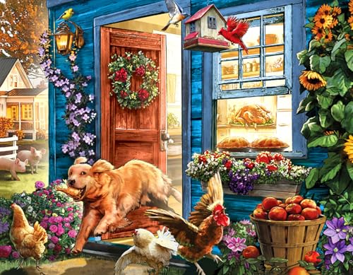 CHengQiSM 100 Piece Puzzles For Kids Funny Dog 100 Piece Puzzles For Adults The Great Escape 100 Pieces Jigsaw Puzzle For Kids Ages 48 A Running Dog Puzzle For Seniors Elderly Dementia Alzheimers Activities - Image 1