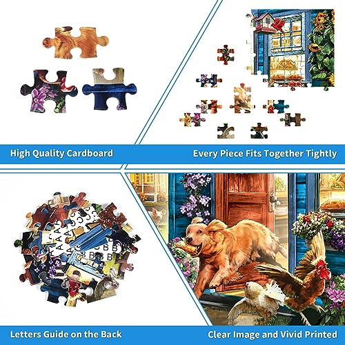 CHengQiSM 100 Piece Puzzles For Kids Funny Dog 100 Piece Puzzles For Adults The Great Escape 100 Pieces Jigsaw Puzzle For Kids Ages 48 A Running Dog Puzzle For Seniors Elderly Dementia Alzheimers Activities - Image 5
