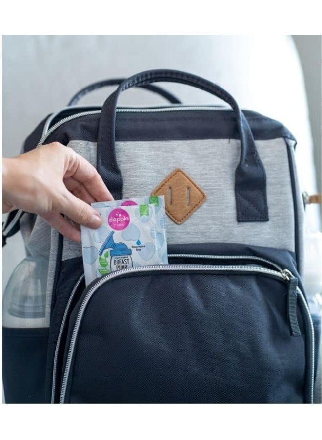 dapple مناديل مضخة الثدي دابل للأطفال، مضادة للحساسية ومصنوعة من النباتات، تزيل بقايا الحليب، لا تترك طعم، فردية، خالية من العطور، 30 قطعة - Image 4