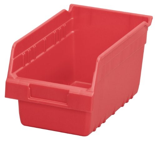 Akro-Mils 30090 Plastic Nesting ShelfMax Storage Bin Box, (12-Inch x 6-Inch x 6-Inch), Red, (10-Pack) - Image 1