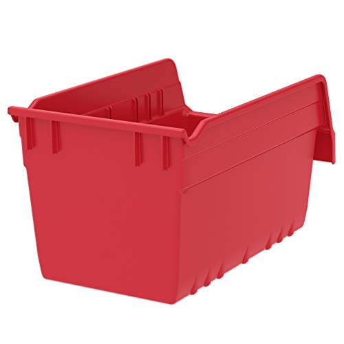 Akro-Mils 30090 Plastic Nesting ShelfMax Storage Bin Box, (12-Inch x 6-Inch x 6-Inch), Red, (10-Pack) - Image 2