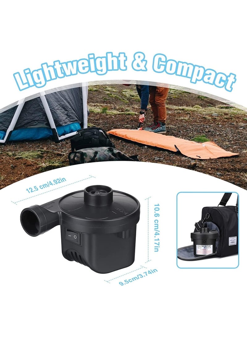 HOOKOR Electric Air Pump,Home/Car Use Airbed Pump,Quick Electric Air Pump with 3 Nozzles for Inflator/Deflator Pumps for Outdoor Camping, Inflatable Cushions, Air Mattress Beds, Boats,Raft,Pool - Image 5