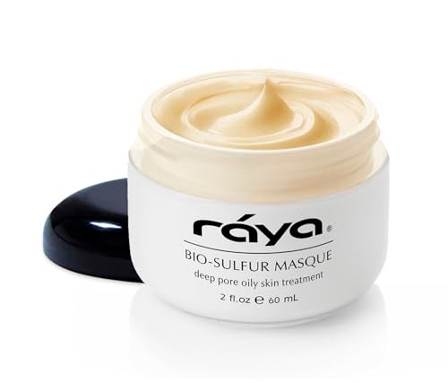 Raya Bio-Sulfur Masque (708) | Facial Clay Mask for Deep Pore Cleansing, Exfoliating Face Pack for Oily, Break-Out Skin | Vitamin-B and Bio Sulfur Formula to Control Oiliness | Skincare Face Mask - Image 1